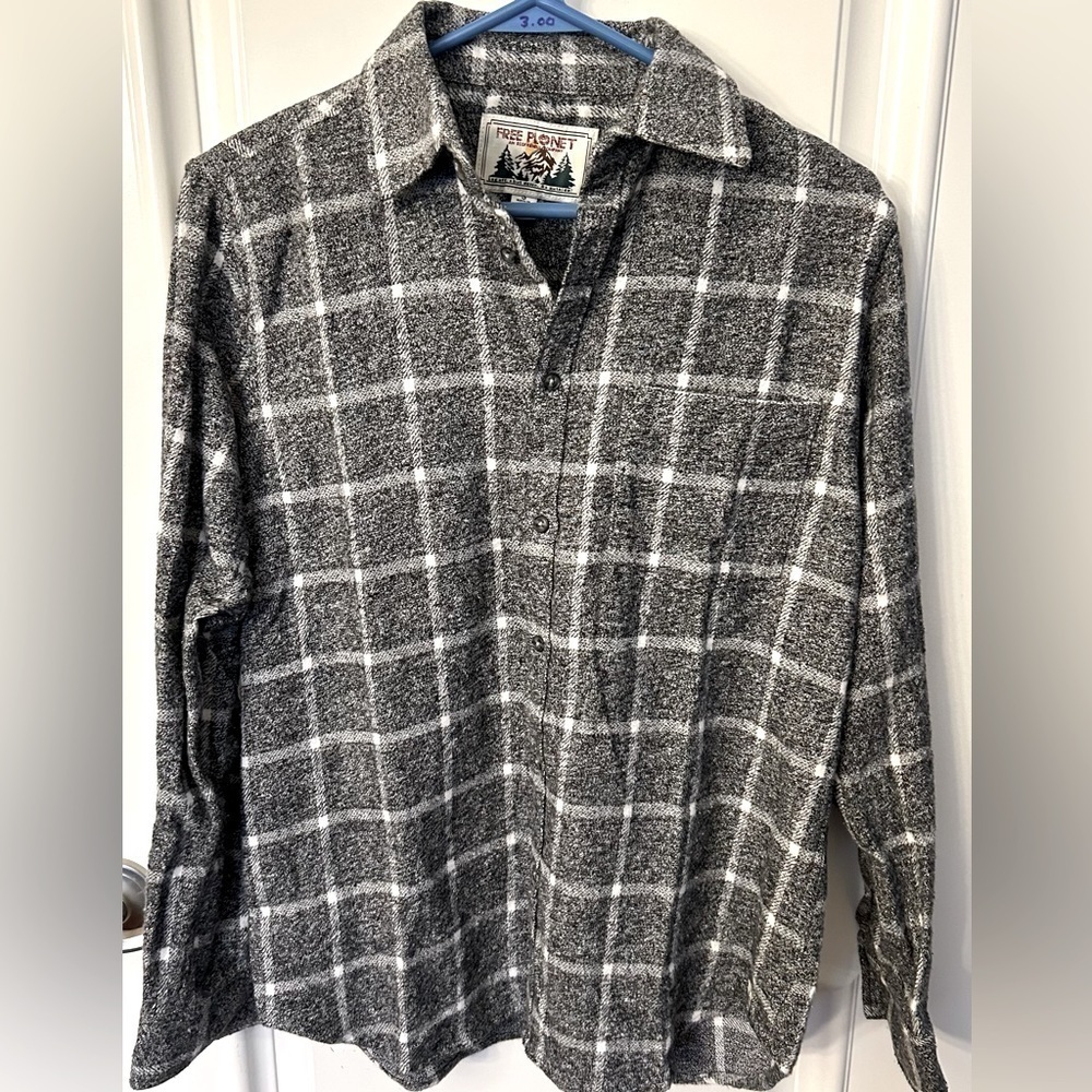 Free Planet Plaid Button Down Shirt